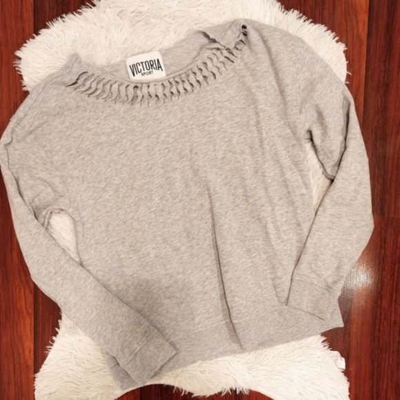 Victoria's Secret Tops - Victoria's Secret Sport Raw Hem Twisted Sweatshirt